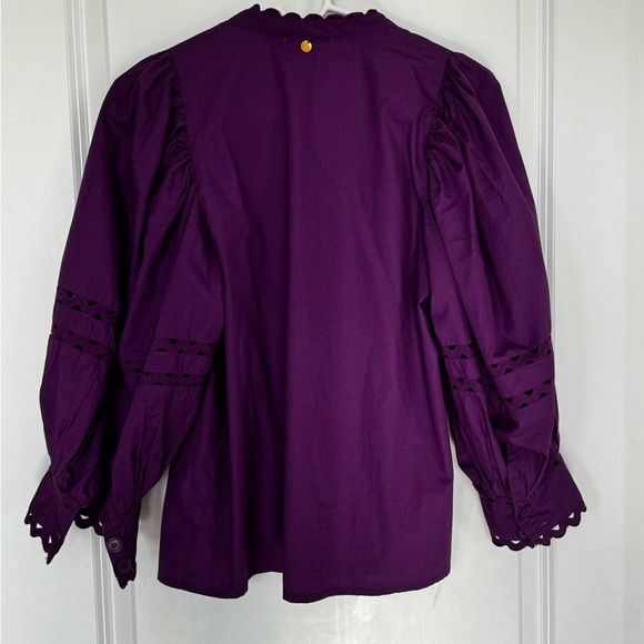 Purple like new Antik Batik size small 38 button up top - Picture 4 of 6